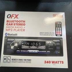 QFX FX-181 Bluetooth Car Stereo AM/FM Radio + MP3 Player.