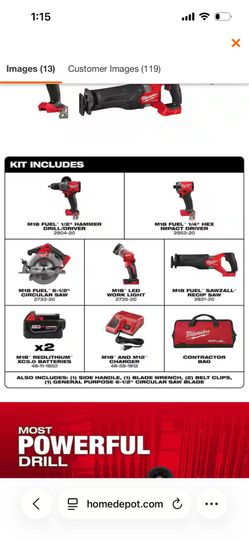 Milwaukee tool set