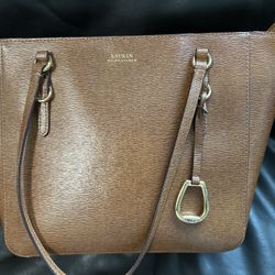 Beautiful Brown Leather Lauren Ralph Lauren Purse 