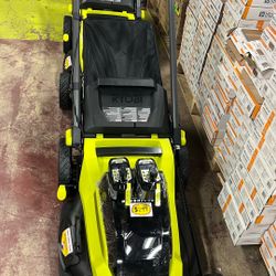 RYOBI ONE+ HP 18V Brushless 20 in. Cordless Battery Walk Behind Self-Propelled Lawn Mower w/ (2) 6.0 Ah Batteries and Chargers