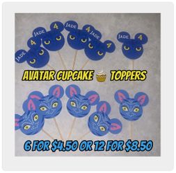 Avatar Personalized Cupcake Toppers