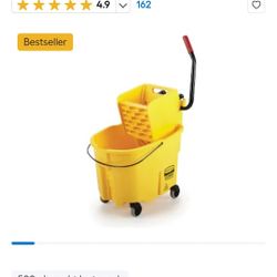 Rubbermaid Commercial Products 8.75-Gallons Side-Press Wringer Mop and Bucket (original $89)