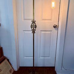 Vintage Art Nouveau Bridge Floor Lamp – Brass & Cast Iron – WORKS