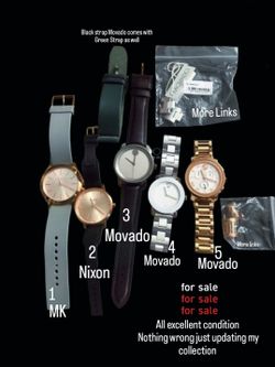 Movado watches MK watch Nixon watch