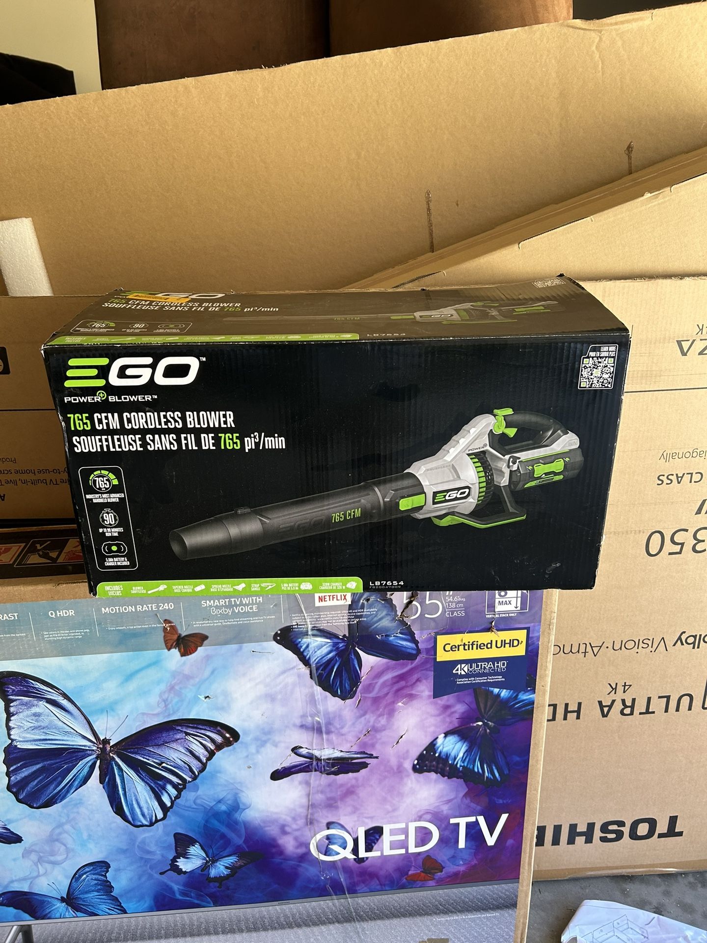 POWER+ 56-volt 765-CFM 200-MPH Battery Handheld Leaf Blower 5.0 Ah