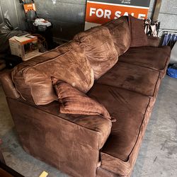 Brown Microfiber Sofa