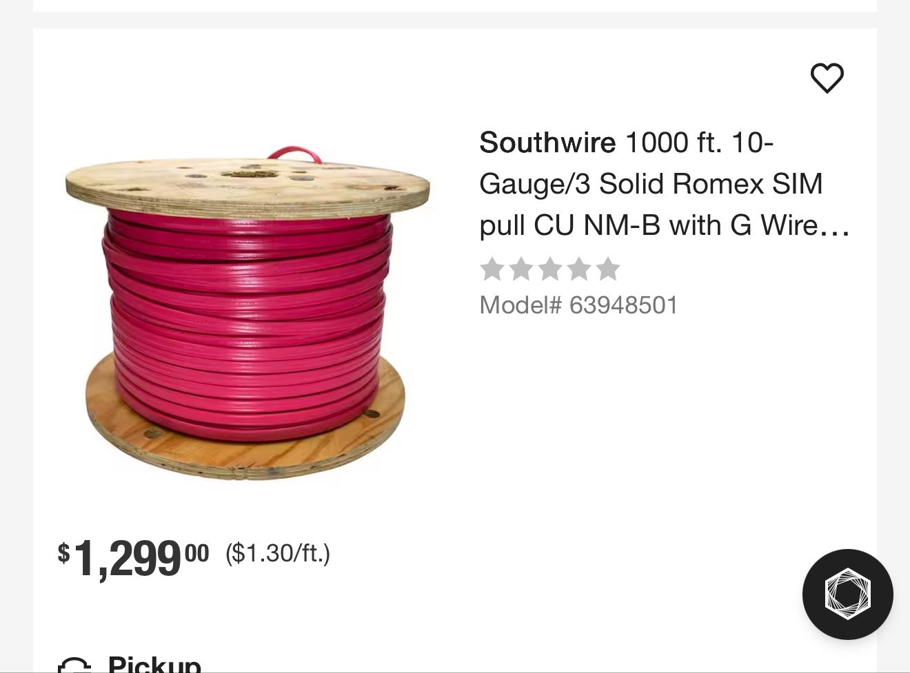 Wire 10/3 Romex By Foot $1 Per Foot