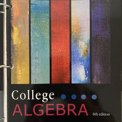 College Algebra 6th Edition Text Book 