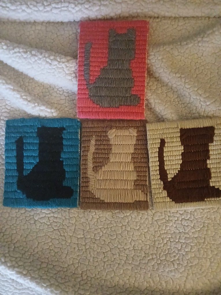 4 Cat Coasters
