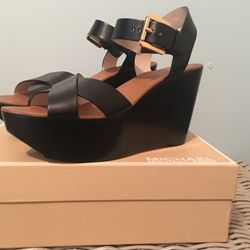 Brand New! Michael Kors  Women’s Black Wedge Size 9.5m
