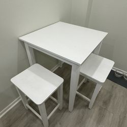 Counter Height Top Breakfast Table Plus 2 Chairs