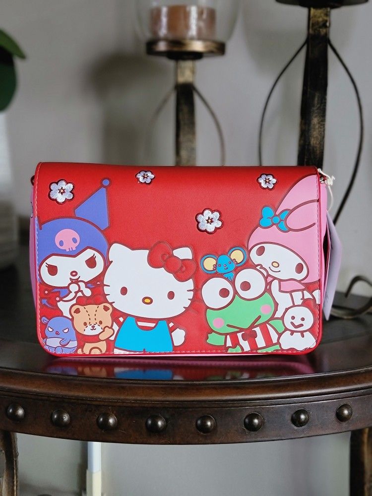 Sanrio Hello Kitty & Friends Color Block Crossbody Bag Loungefly