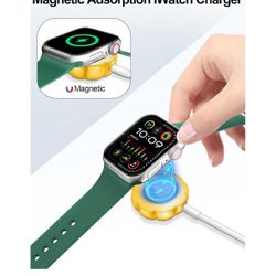 Apple Watch, cargador magnético, de carga rápida, portátil, inalámbrico, compatible con iWatch Series Ultra//9/8/7/6/SE/SE2/5/4/3/2/1 - [3.3 pies],