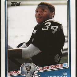Bo Jackson Topps Baseball Card 8x10 Canvas 