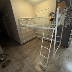 New Twin Size Loft Bed Frame In  White