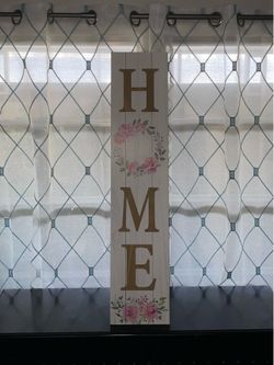 3 Feet tall Home Deco sign with Flowers