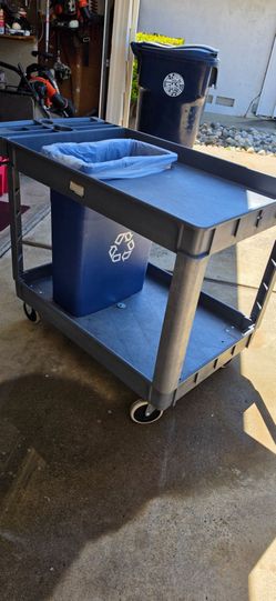 Custum built recycle janitorial cart