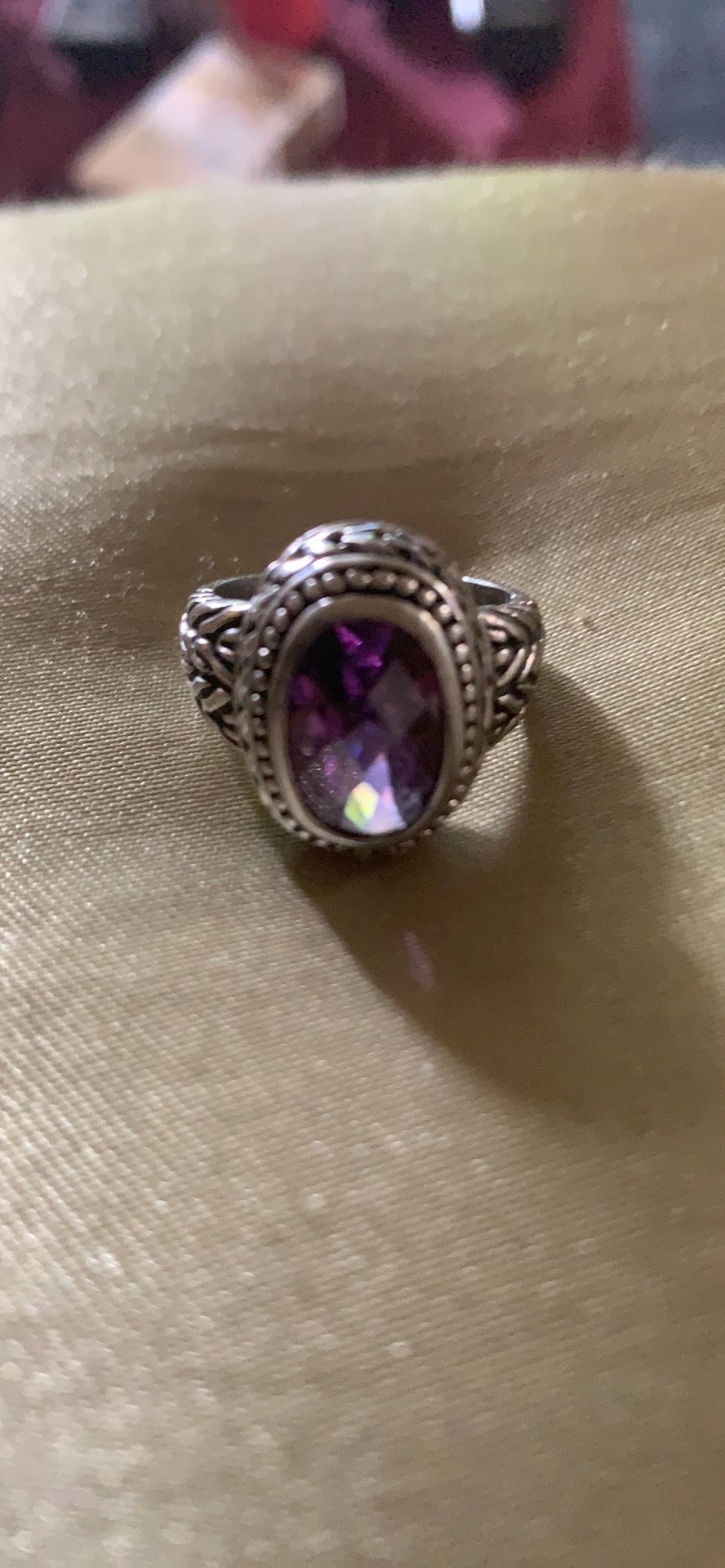 Beautiful purple stone ring