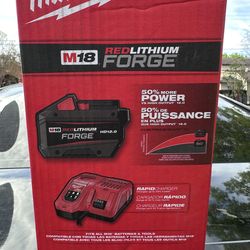 Milwaukee M18 18-Volt Lithium-Ion REDLITHIUM FORGE Starter Kit with 12. 0Ah Battery and Charger