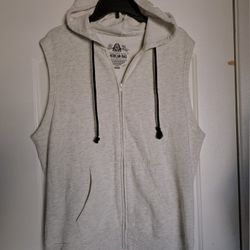 Men's Hoodie Sleeveless Shirt Large New 