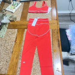 red alo yoga set