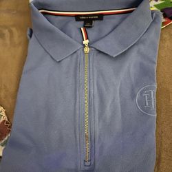 Tommy Hilfiger NWOT Blue Half-Zip Polo