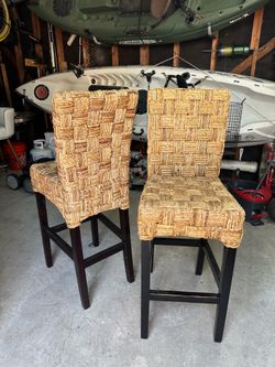 Rattan High stool chairs