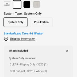 Clear 360, 50 gallon tank and cabinet