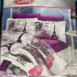 Paris Theme Double / Queen Bed Set