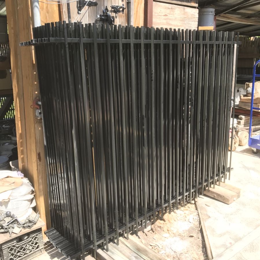 Iron fence panels/ 6x8/ galvanize/ powder coated black