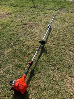ECHO
2-stroke gasoline hedge trimmer, 21-inch blades, 10-position articulating head, 59-inch reach