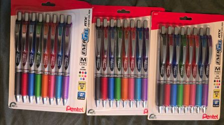 NEW Pentel EnerGel RTX Gel Pens 8 Pack – Assorted Colors