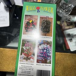 Wall Tower Hanging Basket Flat Backed Indoors Or Outdoors Plants