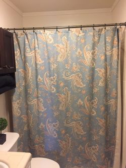 Vintage looking shower curtain