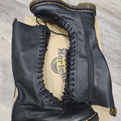 Dr Martens 1b60 Kneehigh Mint Boots Full Zipper