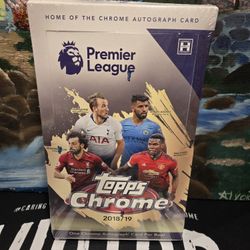 2018/19 TOPPS CHROME PREMIER LEAGUE SOCCER - HOBBY BOX .