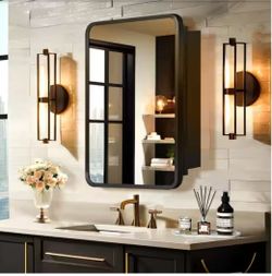 Wall mounted mirror/recessed mirror cabinet