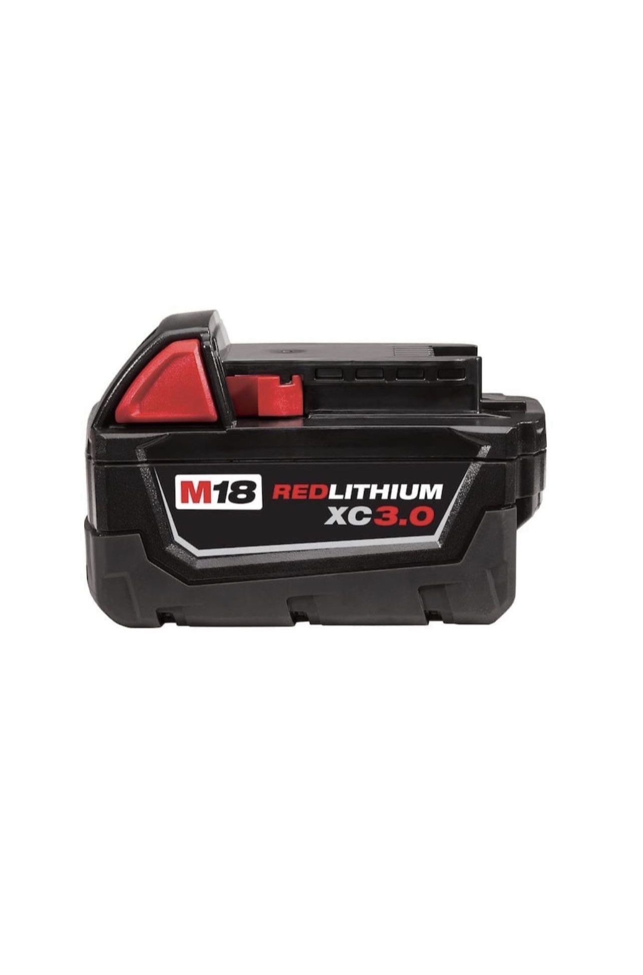 New Milwaukee M18 18-Volt Lithium-Ion XC Extended Capacity Battery Pack 3.0Ah $60 Firm