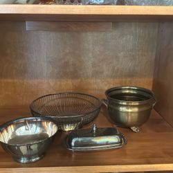 Vintage Plated Sterling Silver, And Brass A Lot Of Four