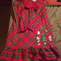 3t Christmas Nightgown Pjs Pajama Disney Embroidered 
