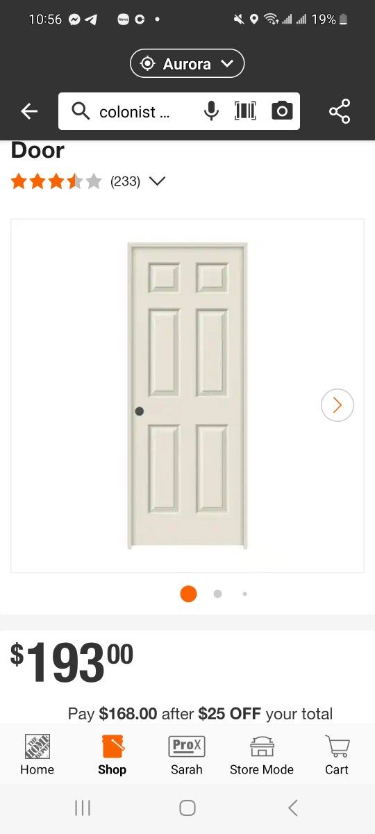 JELD-WEN
30 in. x 80 in 6 Panel Colonist Primed Right-Hand Textured Solid Core Molded Composite MDF Single Prehung Interior Door