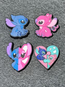 Stitch And Angel Croc Charms 
