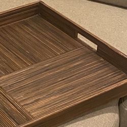 Extra Large Square Bamboo Serving Tray 20”x20”