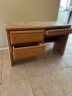 Student desk solid oak, see description for details