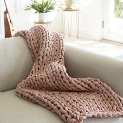 Bearaby Weighted Cotton Napper 25lb Blanket in Pale Pink
