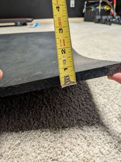 Heavy-Duty Rubber Gym/Workout Mats – 3' x 4' – Set of 2