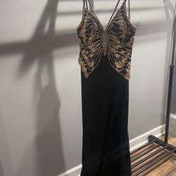 GOLD AND BLACK DRESS