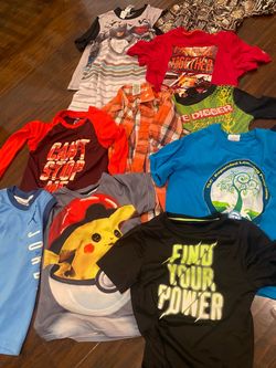 11pc Boys Size 6-7 shirts
