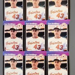 ⚾️ (9) 1989 Donruss Curt Schilling ROOKIE Cards 