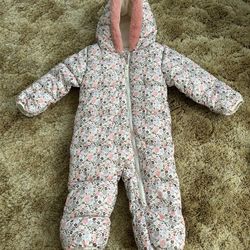 Child’s Snowsuit, Mittens And Balaclava